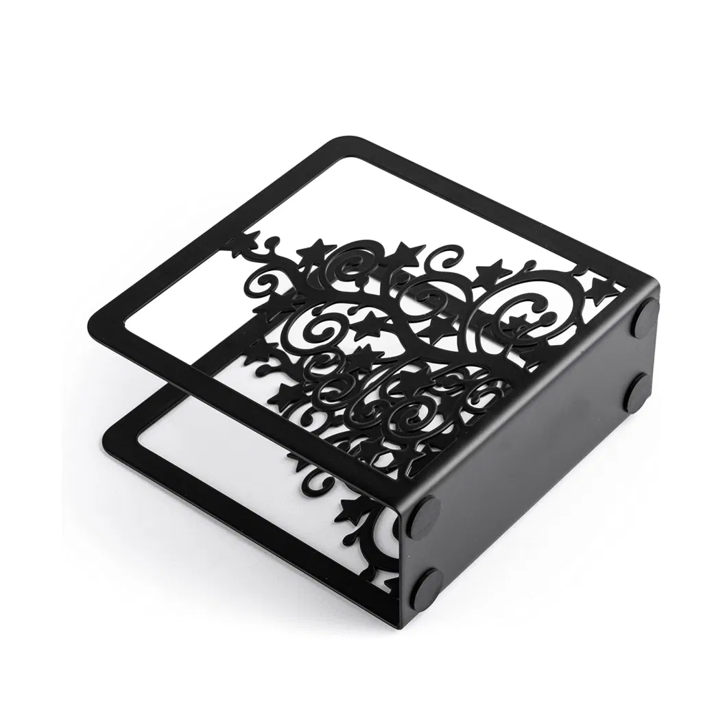 Christmas Tree Modern Freestanding Black Metal Napkin Holder