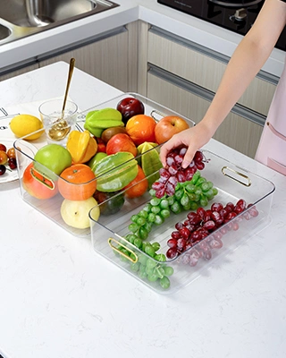 Factory Price Storage Box Vegetable Kitchen Pet Fruit Plastic Storage Basket with Handle