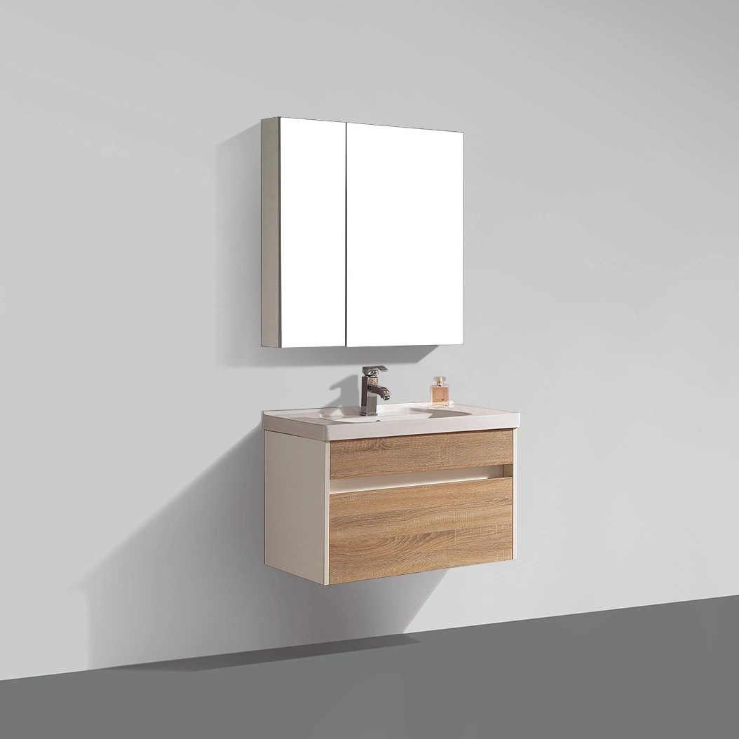 Modern Hanging Popular Wood Bathroom Vanity Ceramic Basin Mirror Cabinet Bathroom Furniture Wood Vanity Melamine Finish Bathroom Vanity