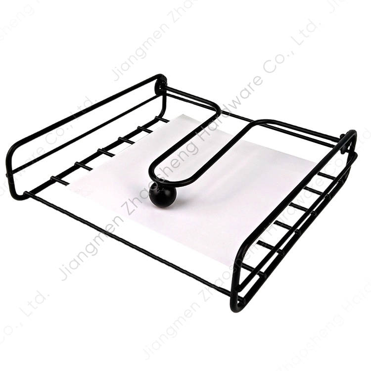 Restaurant Metal Iron Table Roll Paper Tissue Holder Black Napkin Holder