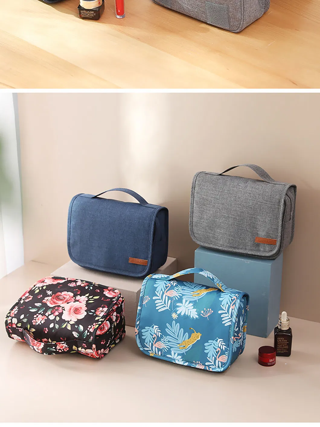 Waterproof Hangable Portable Travel Makeup Cosmetic Case Hanging Toiletry Bag