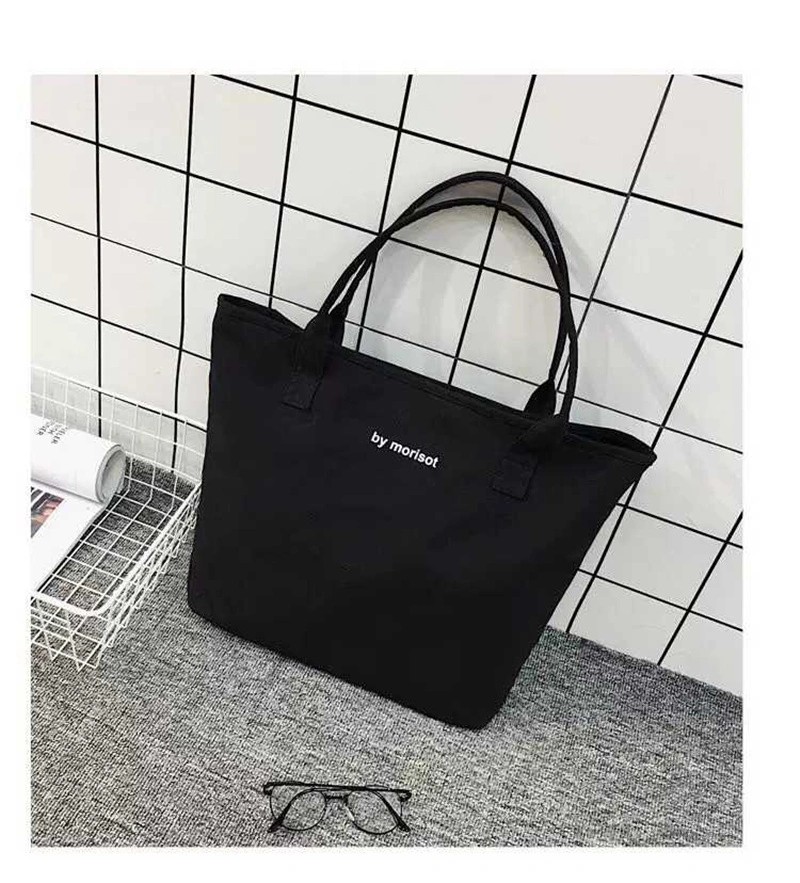 Designed Manufactory Oversized Zipper Custom Canvas Cotton Tote Bag