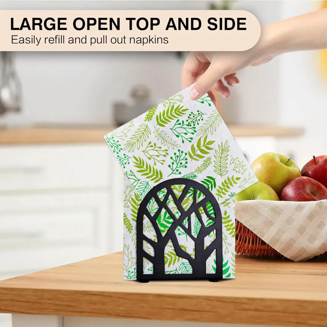 Tree Shape Iron Cocktail Napkin Holder for Table