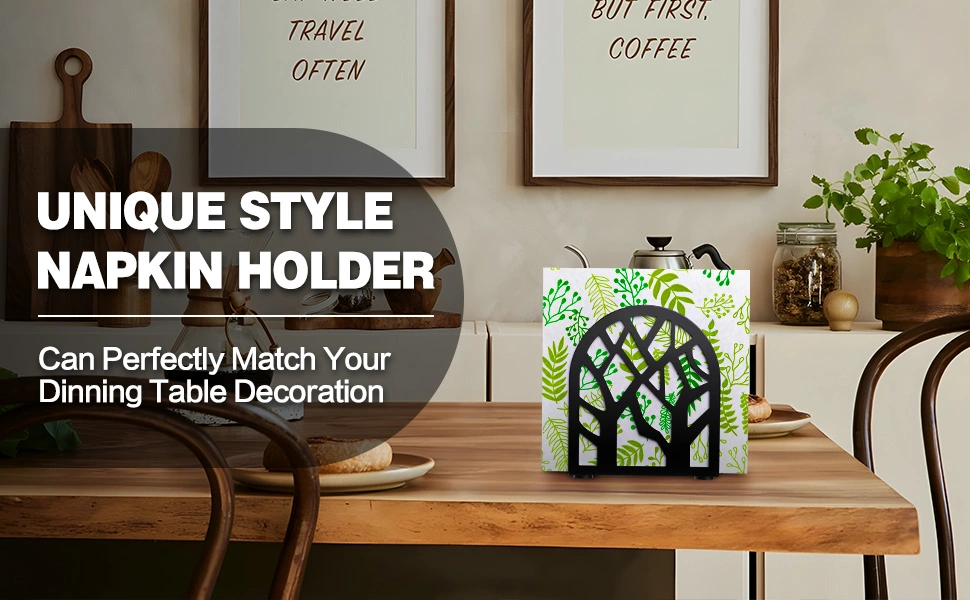 Tree Shape Iron Cocktail Napkin Holder for Table