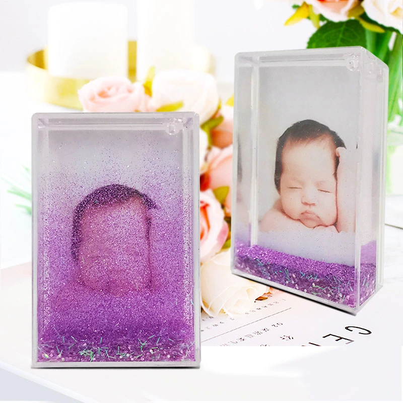 Liquid Glitter Picture Photo Frame with Water