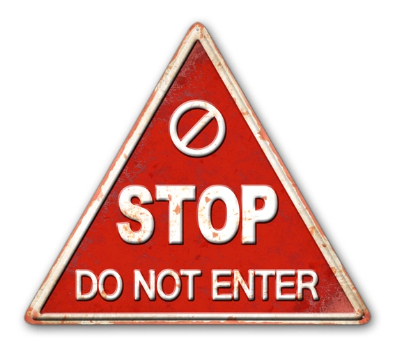 Factory Direct Iron Wall Hanging Warning Sign Triangle Shape Metal Door Plaque