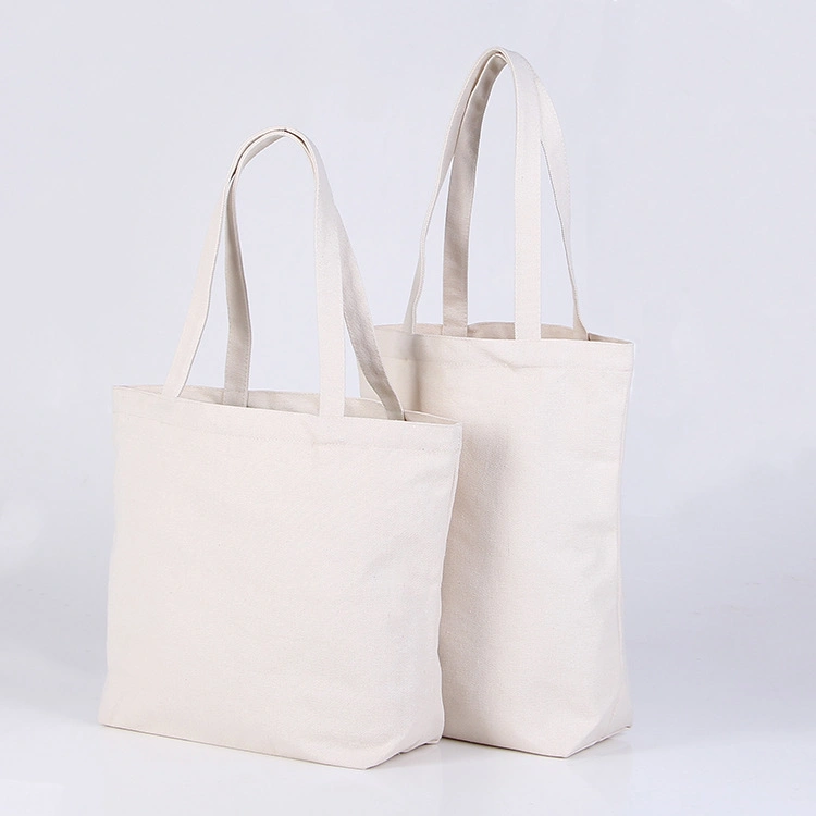 High Quality Fashion Solid Color Canvas Tote Oversized Capacity Two Sizes Optional Women&prime;s Canvas Bag Support Custom Logo