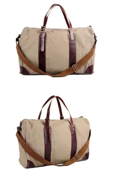 Unsex Oversized Canvas Travel Tote Luggage Weekend Duffel Bag Sh-16050610