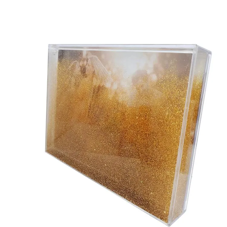 Glitter Liquid Photo Frame Transparent Snow Globe Photo Frame with Confetti