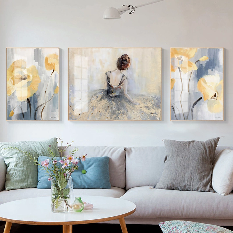 3 Piece Canvas Wall Art Set Painting Modern Home Room Decoration Printing Framed Picture Display Flower Woman Abstract Portrait