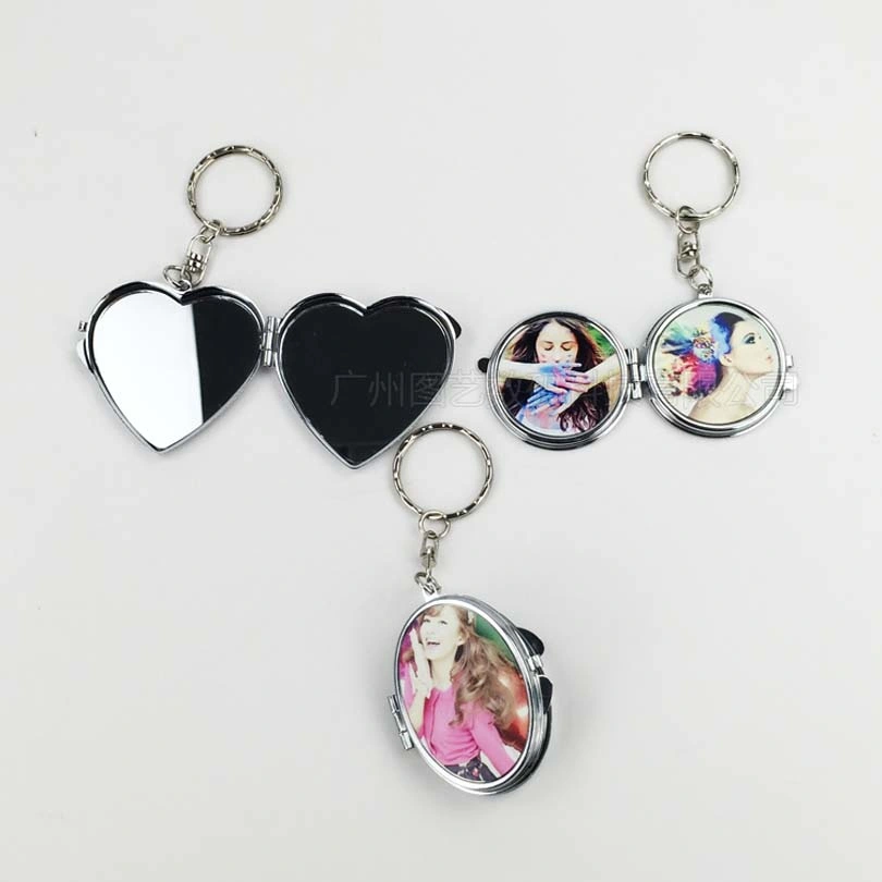 Fashion Gifts Blank Sublimation Metal Keyring/Keychain Mirror for Heat Transfer Printing