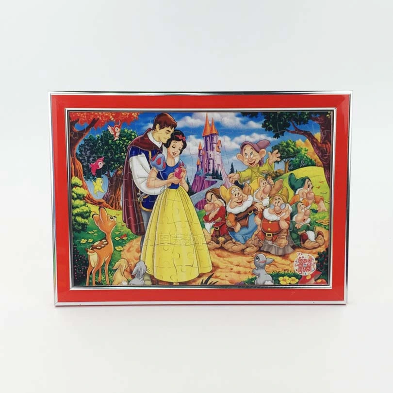 A4 Sublimation Blank Puzzle Photo Jigsaw Frame with Stander &amp; Silver Plastic Edge