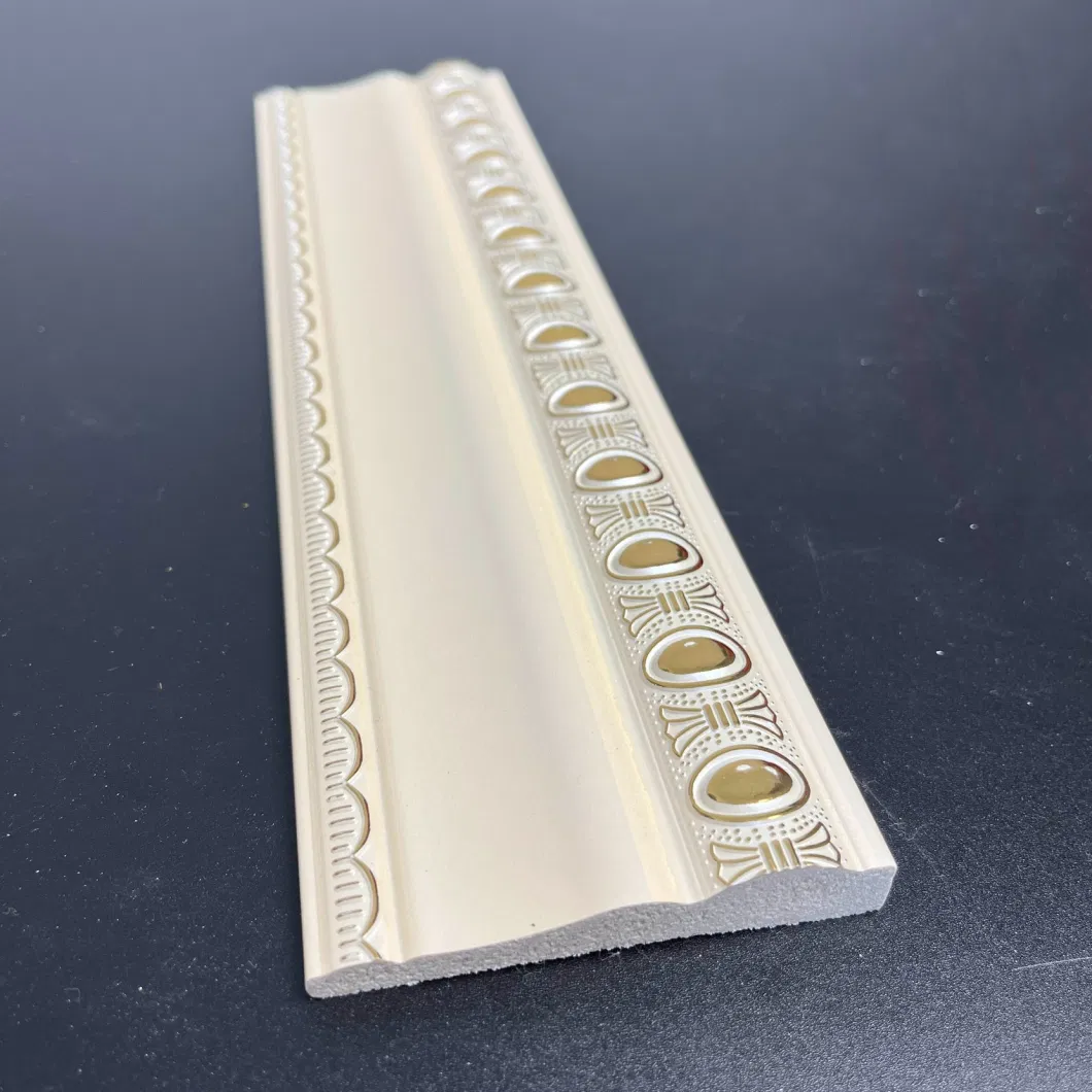 OEM Factory Supply High Quality Gold Cladding Curtain Cornice Design Moulding Window Wall for Interior Walls