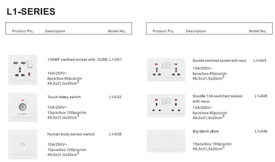 Colourful Switch Socket Wall Electrical Series Modern