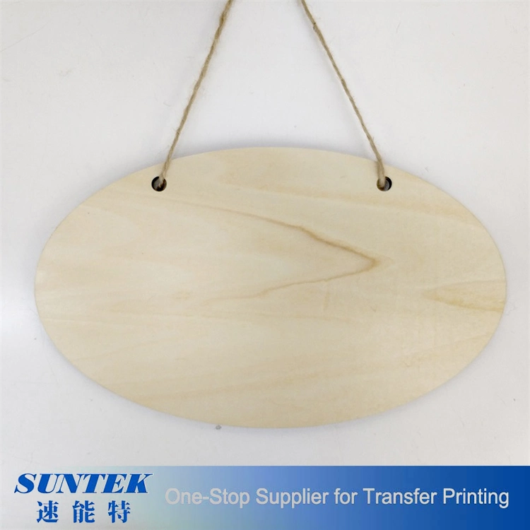 Oval Natural Wood Plaque Door Wall Hanging Blanks Plywood for Sublimation