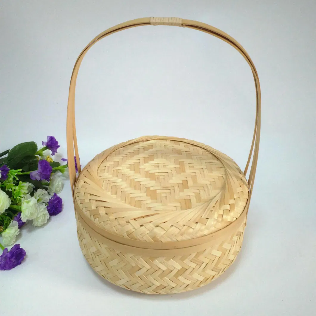 Cheap Woven Colored Wholesale Mini Bamboo Basket for Gift and Fruit Dates