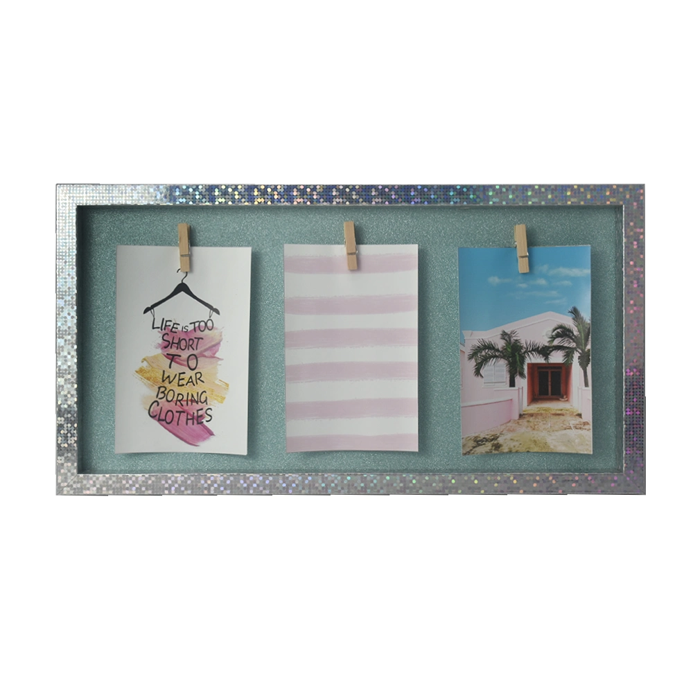 Wall Hanging Iridescent Collage Photo Frame Multi Openings Picture Frame