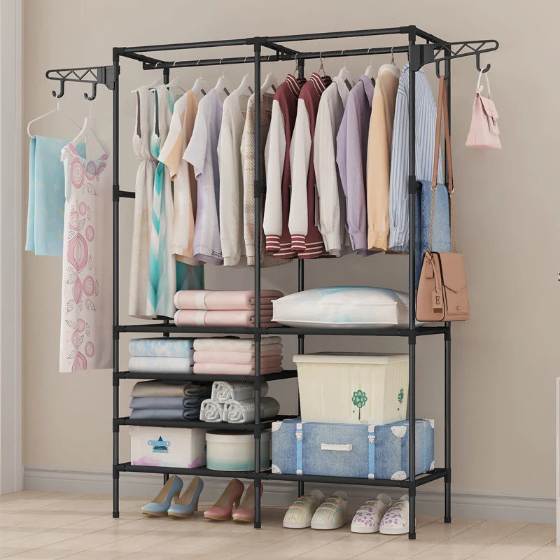 Storage Household Bedroom Clothes Hanger Simple Clothes Rack Single Pole Gantry Type Clothes Hanger