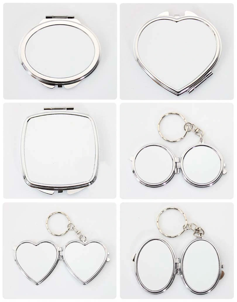 Fashion Gifts Blank Sublimation Metal Keyring/Keychain Mirror for Heat Transfer Printing