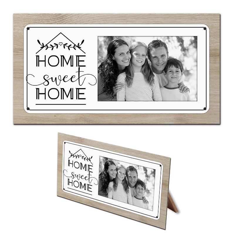 Photo Frame Inspirational Family Wooden Wall Art Decor for Table Decoration