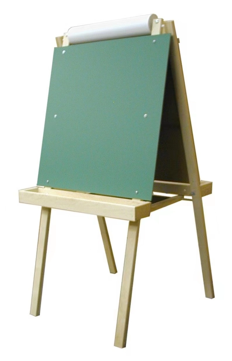 Factory Wholesale Customized Drafting Table Wooden Kids Easel Stand with Blackboard