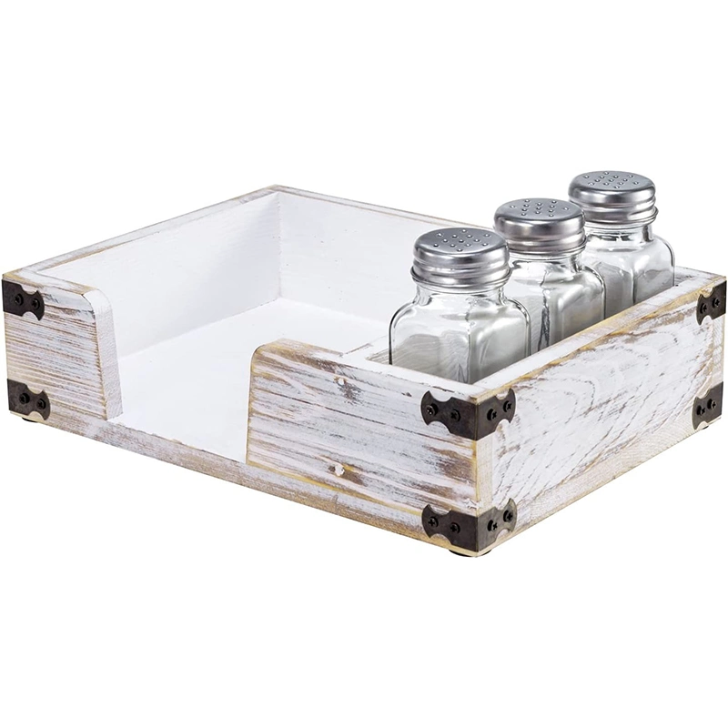 Wooden Bar Caddy Napkin Holder Wooden Organizer