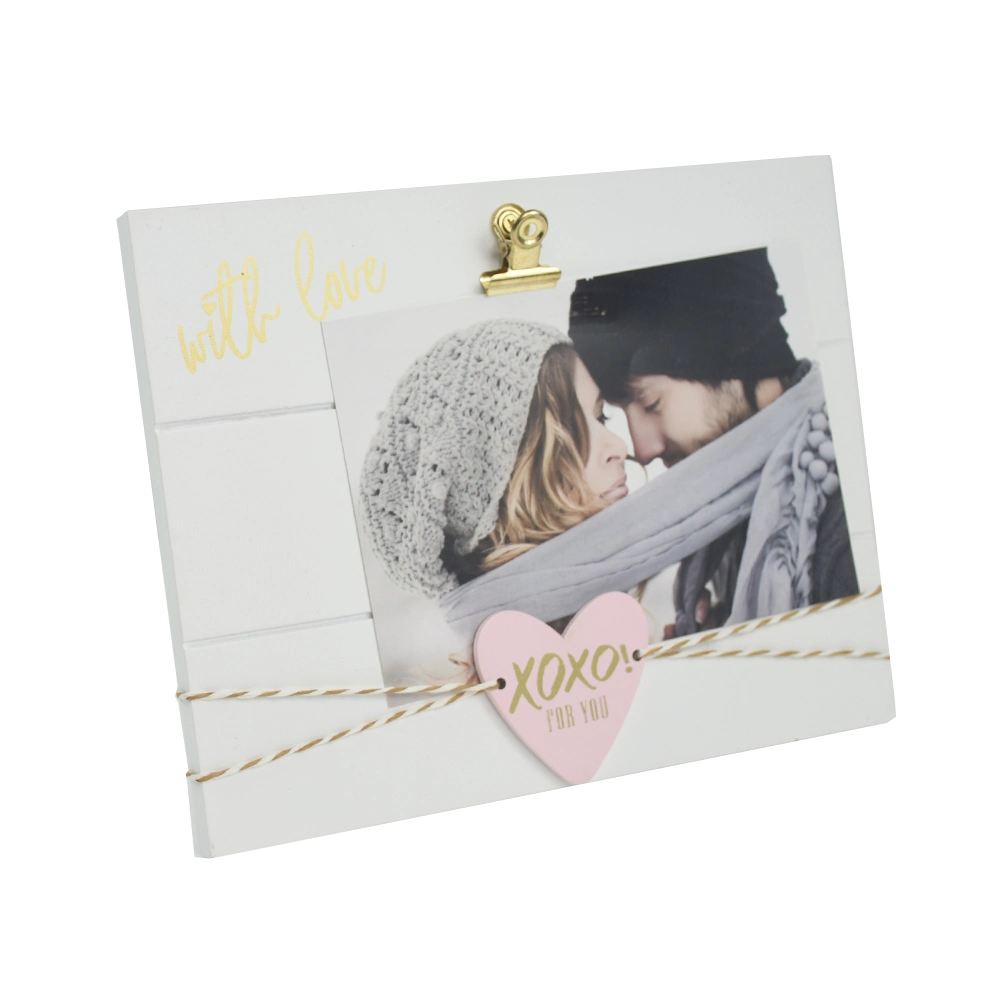 New Design Valentine&prime;s Day MDF Photo Frame for Desktop