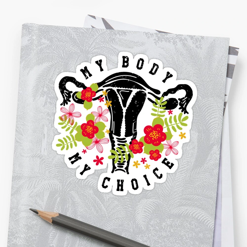 Wholesale New Trendy Design My Body My Choices Lgbt Vinyl Sticker Feminism Stickers Custom