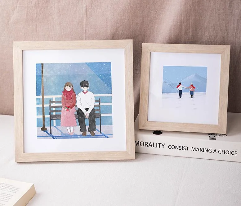 Square Solid MDF Wood Photo Frames