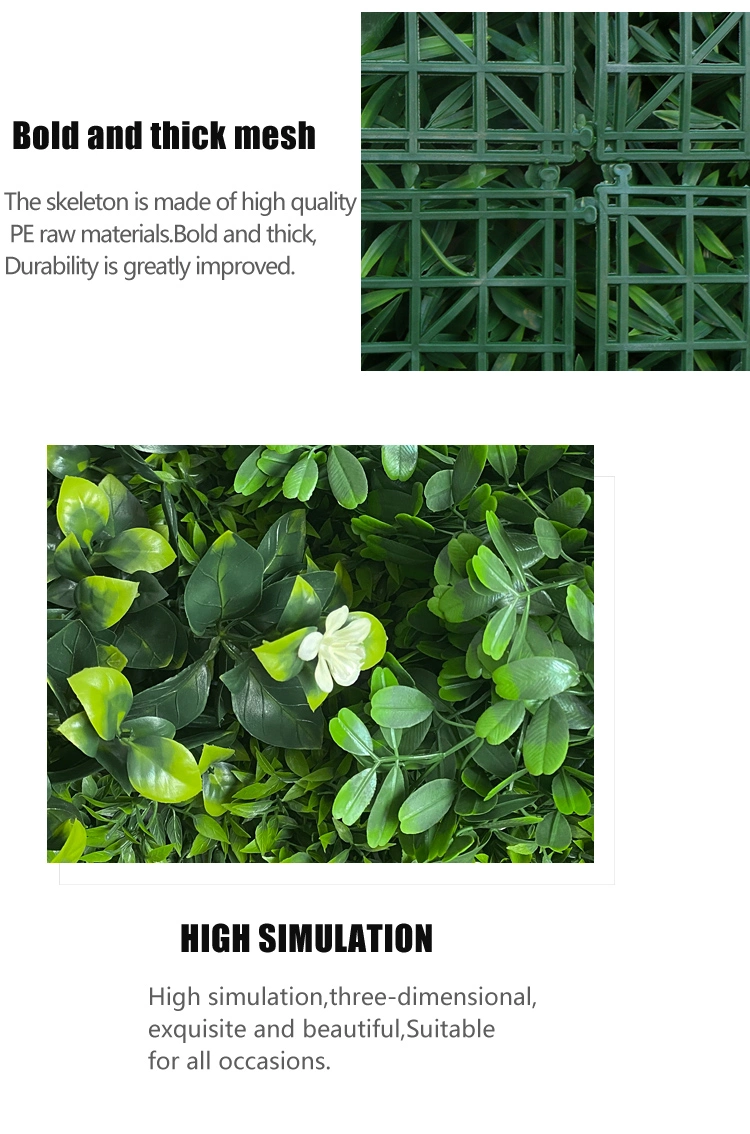 Wholesale Indoor Garden Decoration Green Artificial Wall Plant Panel Fire Retardant Anti UV Outdoor Artificial Plant Wall