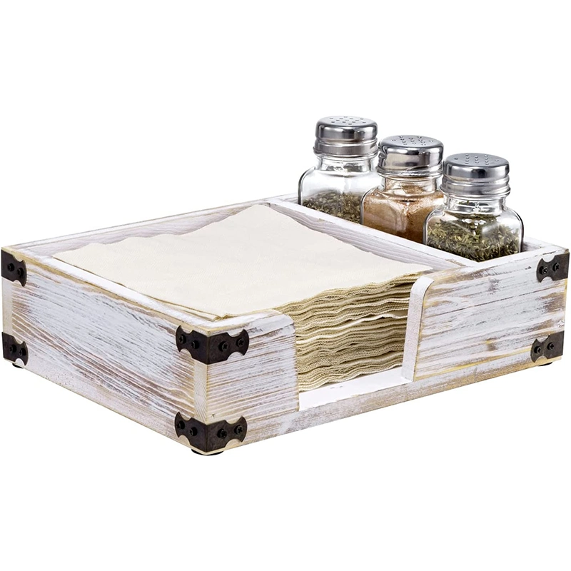 Wooden Bar Caddy Napkin Holder Wooden Organizer