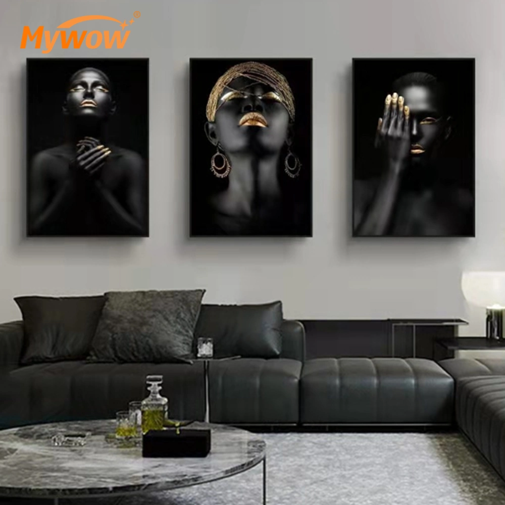 Hanging Painting Metal Diamond Portrait Oil Painting Wall Art Luxury 3D Painting Wall Art