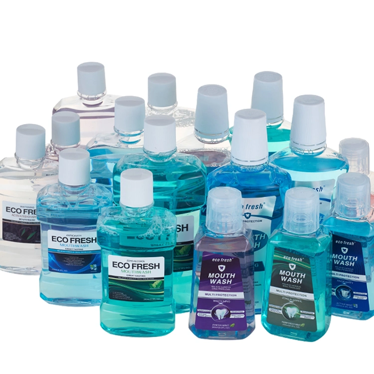 Custom Private Label Pet Bottle 500ml Travel Size Active Mint Liquid Mouthwash for Bad Breath Reduce Plaque