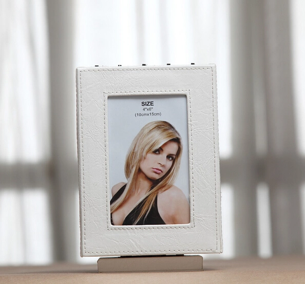 New Rotating Leather Desk Picture Frame