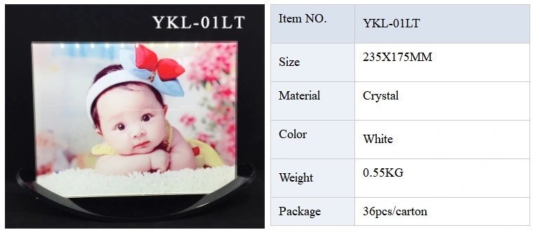 Sublimation Blank Crystal Photo Frame for Home Decoration