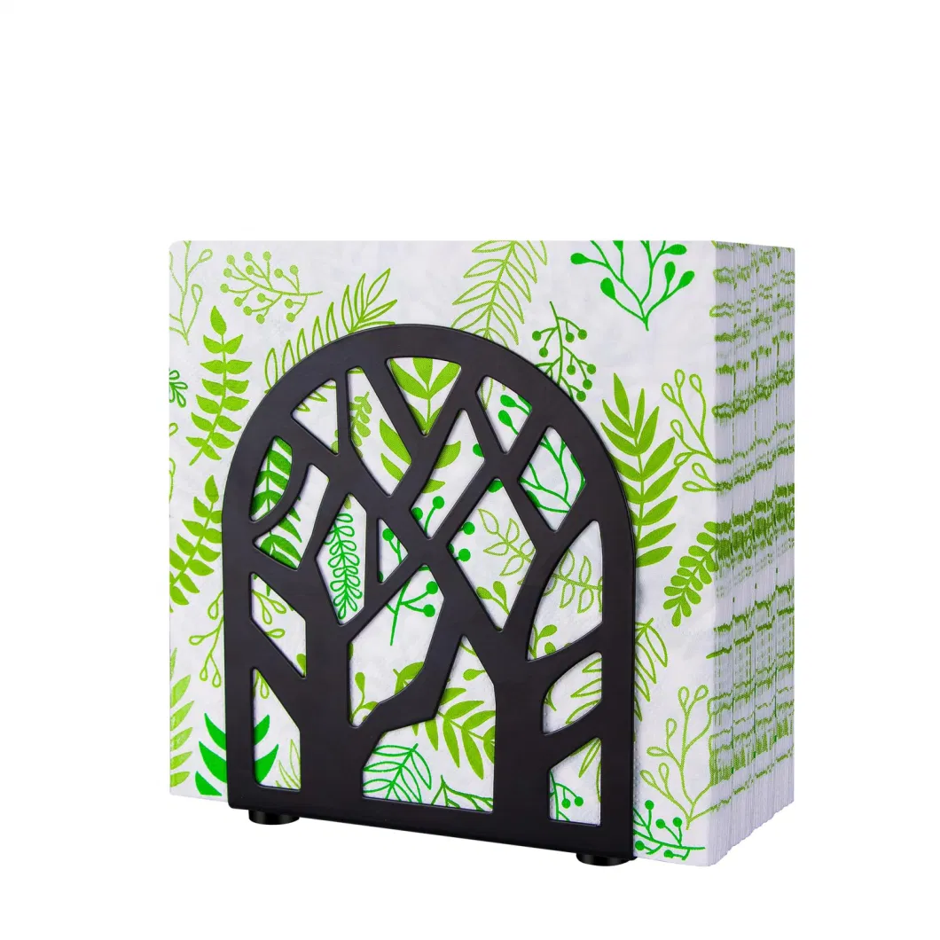 Tree Shape Iron Cocktail Napkin Holder for Table