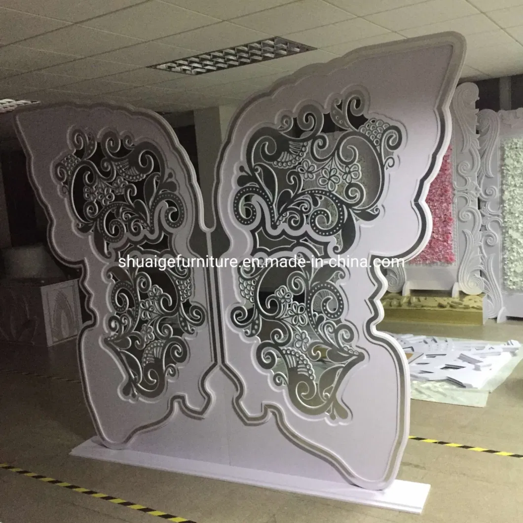 Butterfly Shaped Wedding Party Decoration Background Stand Wall