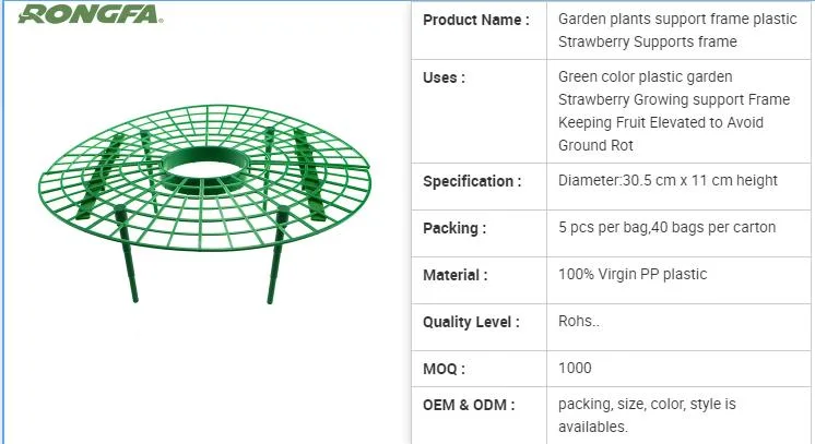 Strawberry Stand Frame Holder Planting Rack Fruit Support