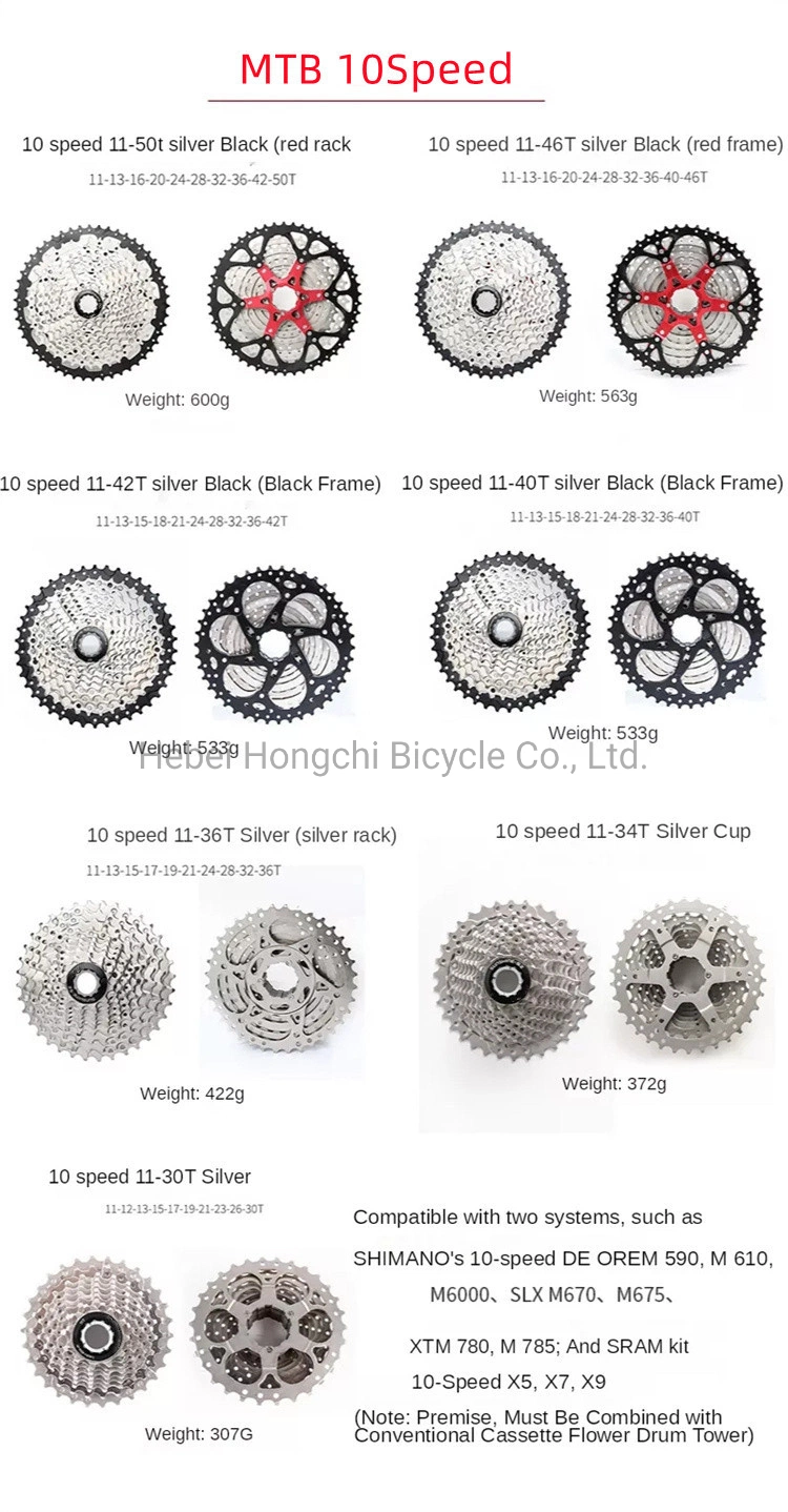 Mountain Bike 8-13 Speed Freewheel Steel Cassette 11-50t Freewheel