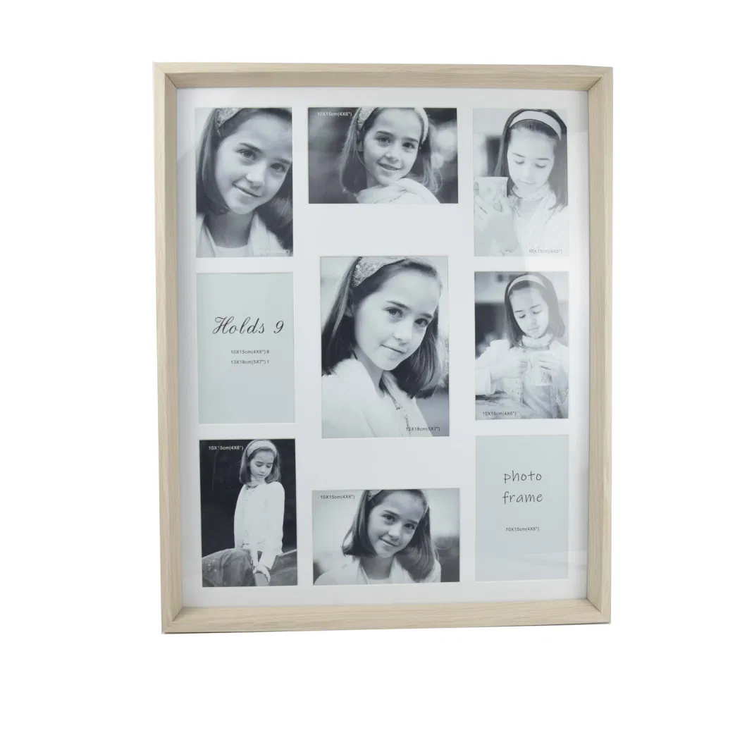 Wall Mounted Collage Photo Frame Multi Openings Picture Frame