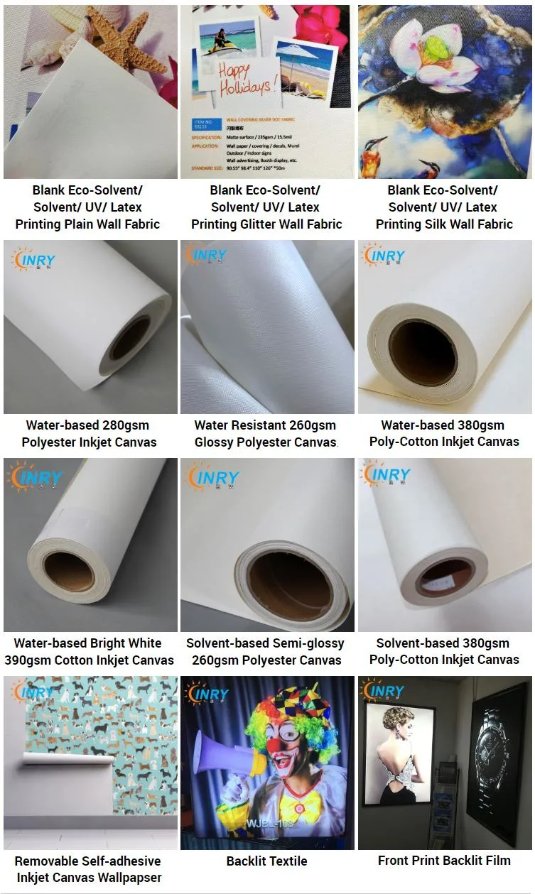 Wide Format Inkjet Printing Wall Canvas Xuan Texture Wall Fabric Velvet Wall Cloth