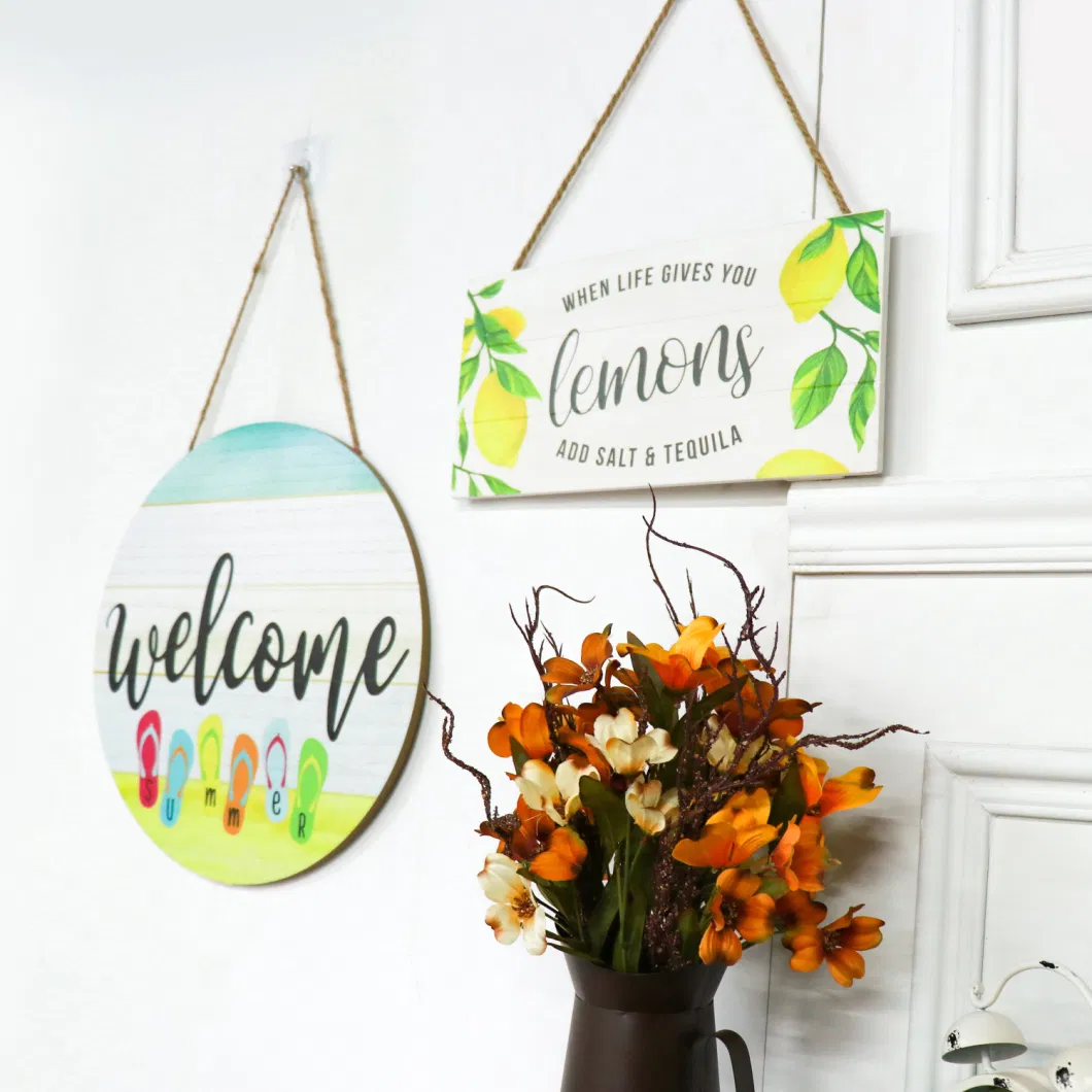 Hanging Wooden Welcome Signs