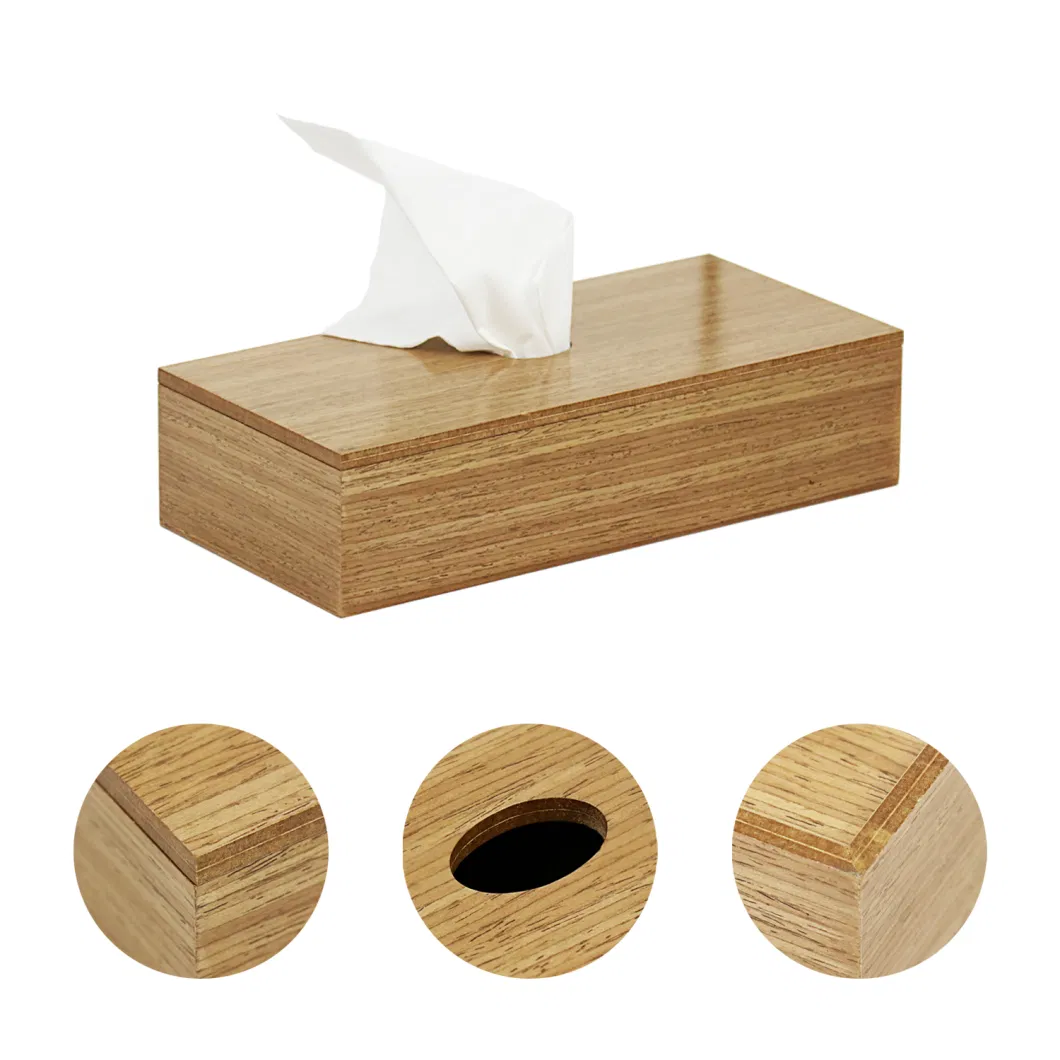 Custom Multifunctional Wooden Napkin Organizer Container Tissue Box Holder