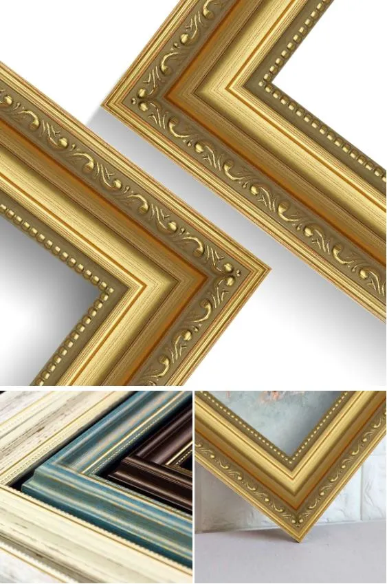 Wholesale Wood Photo Frame Wall Hanging PS Photo Frame Picture Painting Mirror Frame