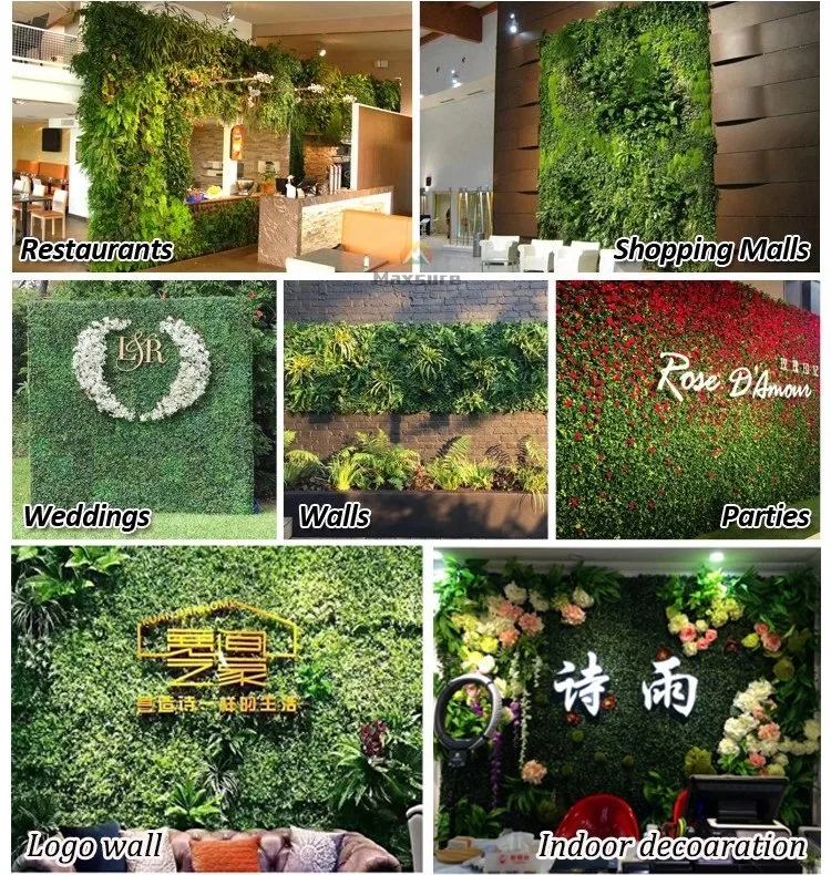 Factory Wholesale Price Grass Encryption Fake Plant Hedge Artificial Greenery Wall for Company or Shopping Mall Decoration