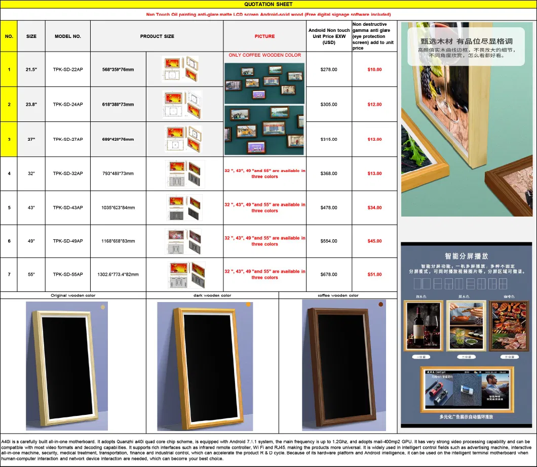 WiFi Digital Frame Touch Screen LCD Display 1280X800 APP Control Wireless Cloud 16GB Android 10 Inch WiFi Digital Photo Frame