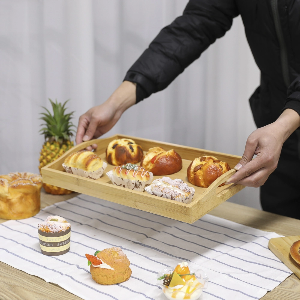 Dinner Tray Serving Table Wooden Serving Trays Wooden Hamburger Tray Decor Wood Food Tray