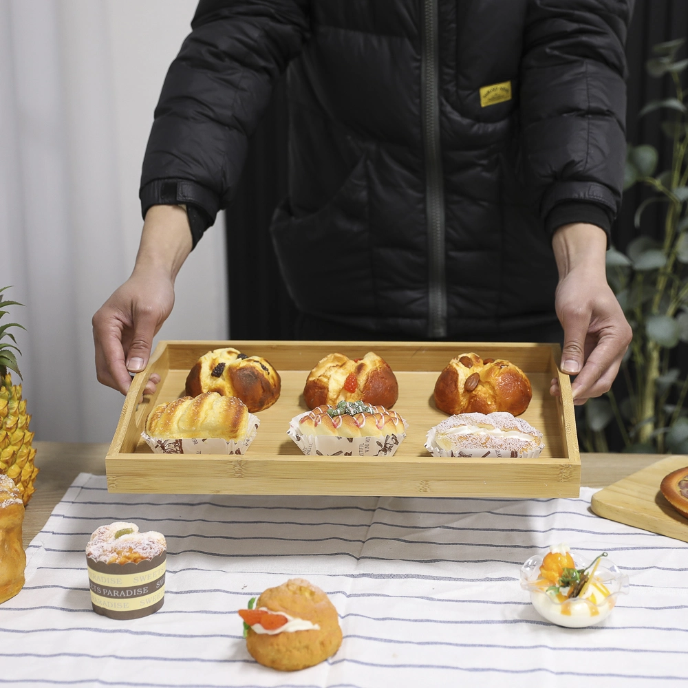 Dinner Tray Serving Table Wooden Serving Trays Wooden Hamburger Tray Decor Wood Food Tray