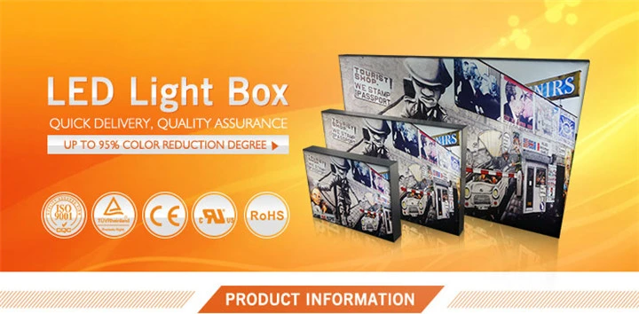 Available Advertising Fabric LED Backlit Picture Frame Light Box