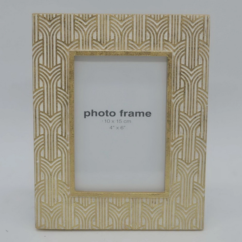 Antique Wood Single Opening Photo Frame